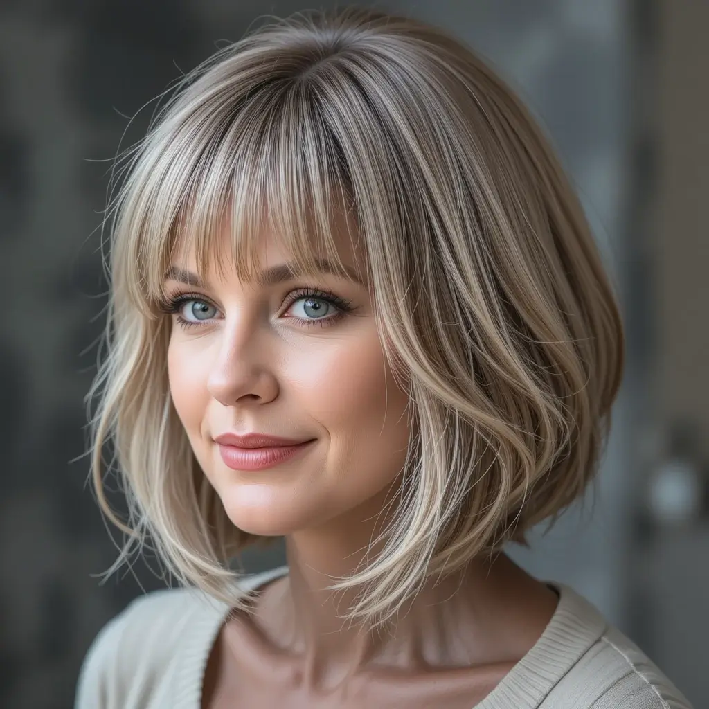 Layered Bob with Bangs