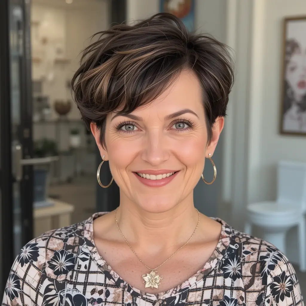 Layered Bob with Side Fringe
