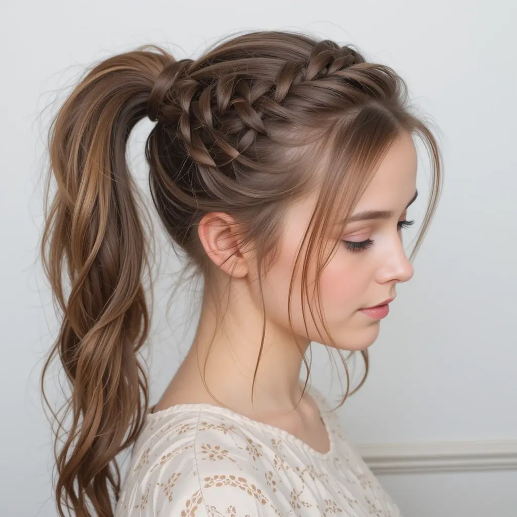 Layered Braided Ponytail