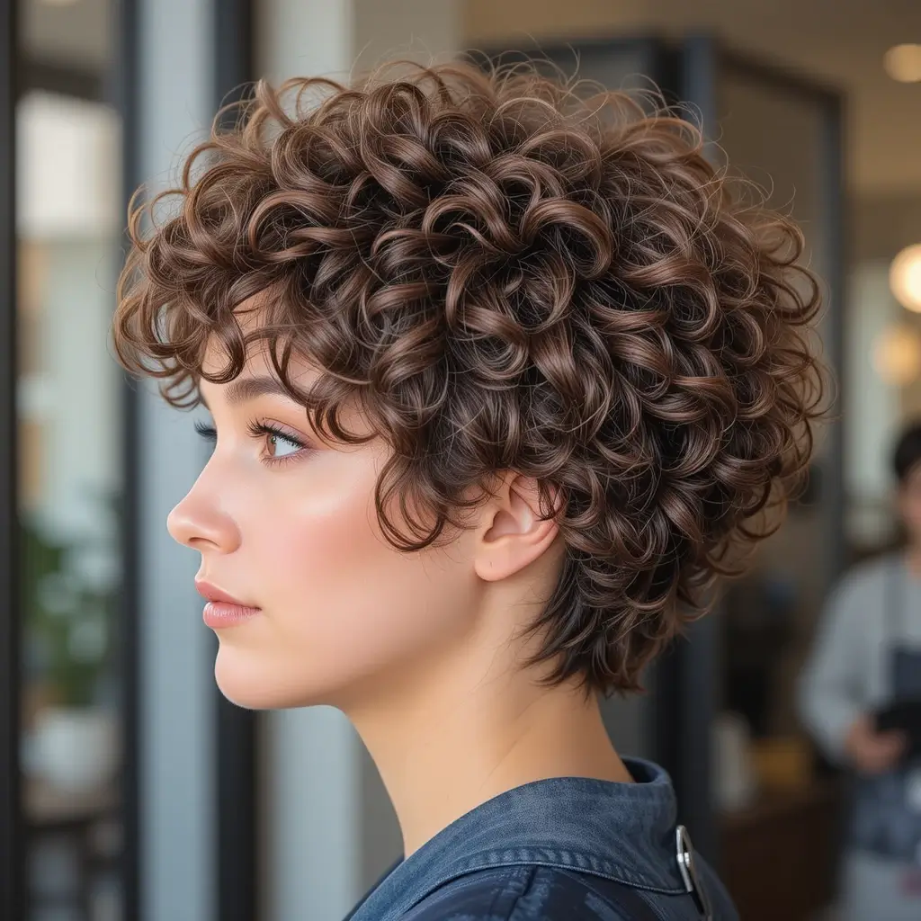Layered Curly Pixie