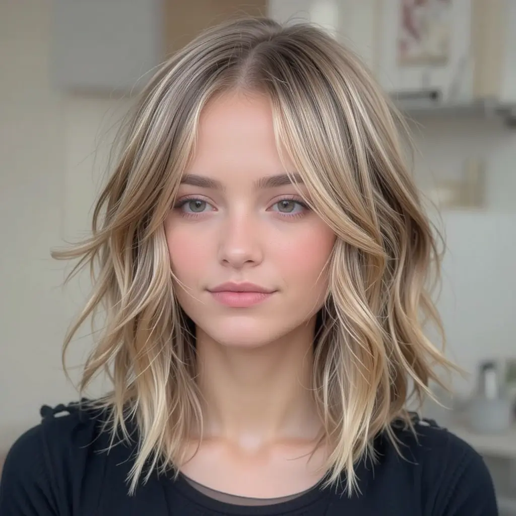 Layered Cut with Face-Framing Highlights