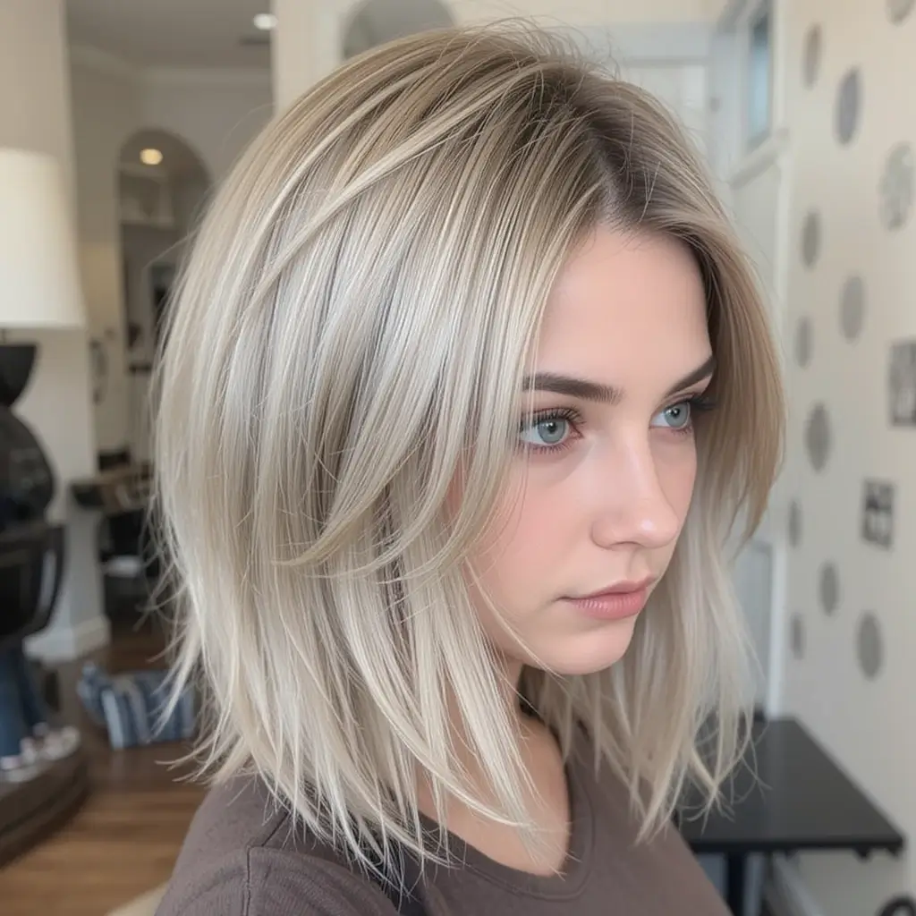 Layered Cut with Tapered Ends