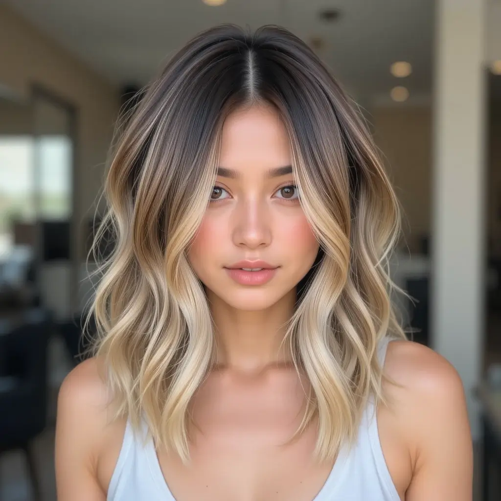 Layered Hair with Balayage