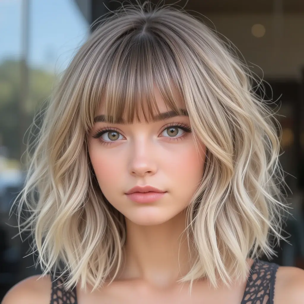 Layered Hair with Bangs