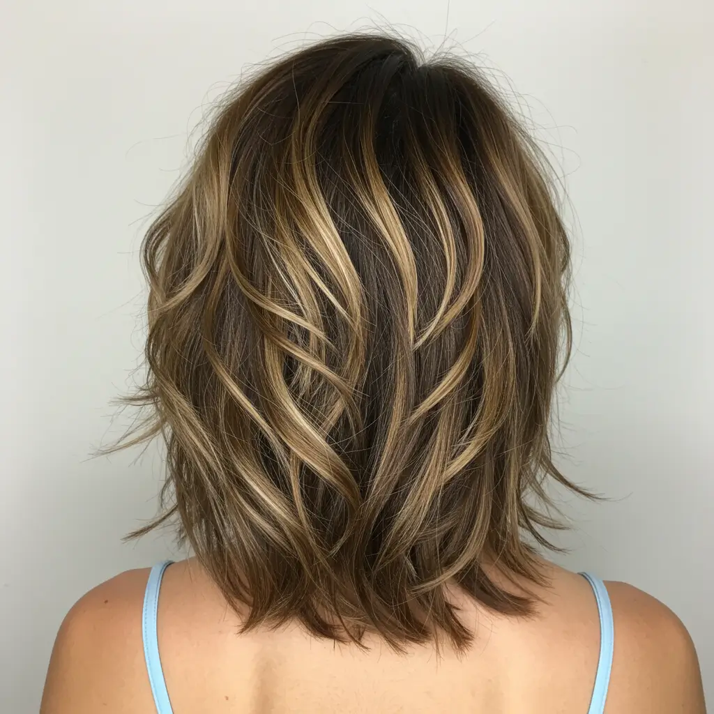 Layered Hair with Beachy Texture