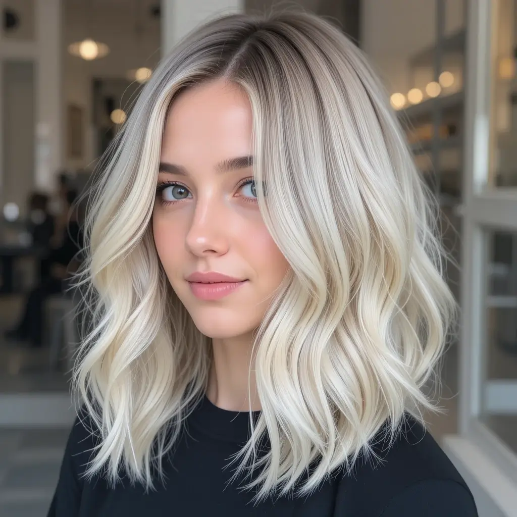 Layered Hair with Glossy Finish