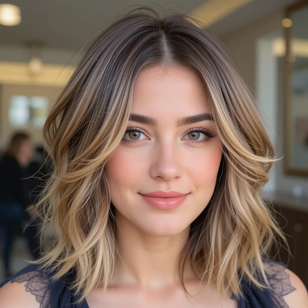 Layered Hair with Soft Volume