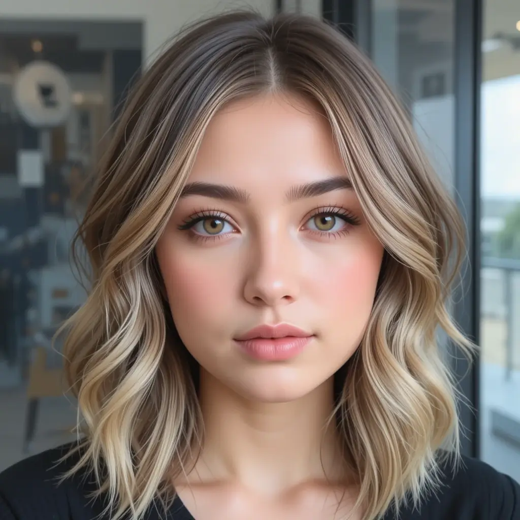 Layered Hair with Subtle Highlights