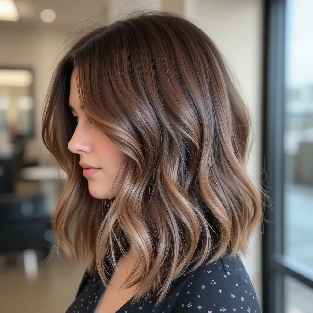 Layered Hair with Volume at Roots