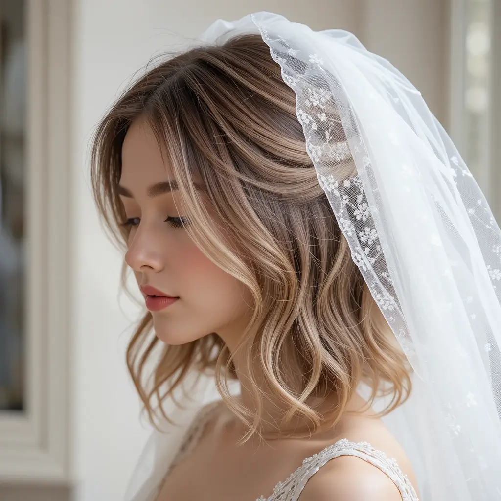 Layered Lob with Veil