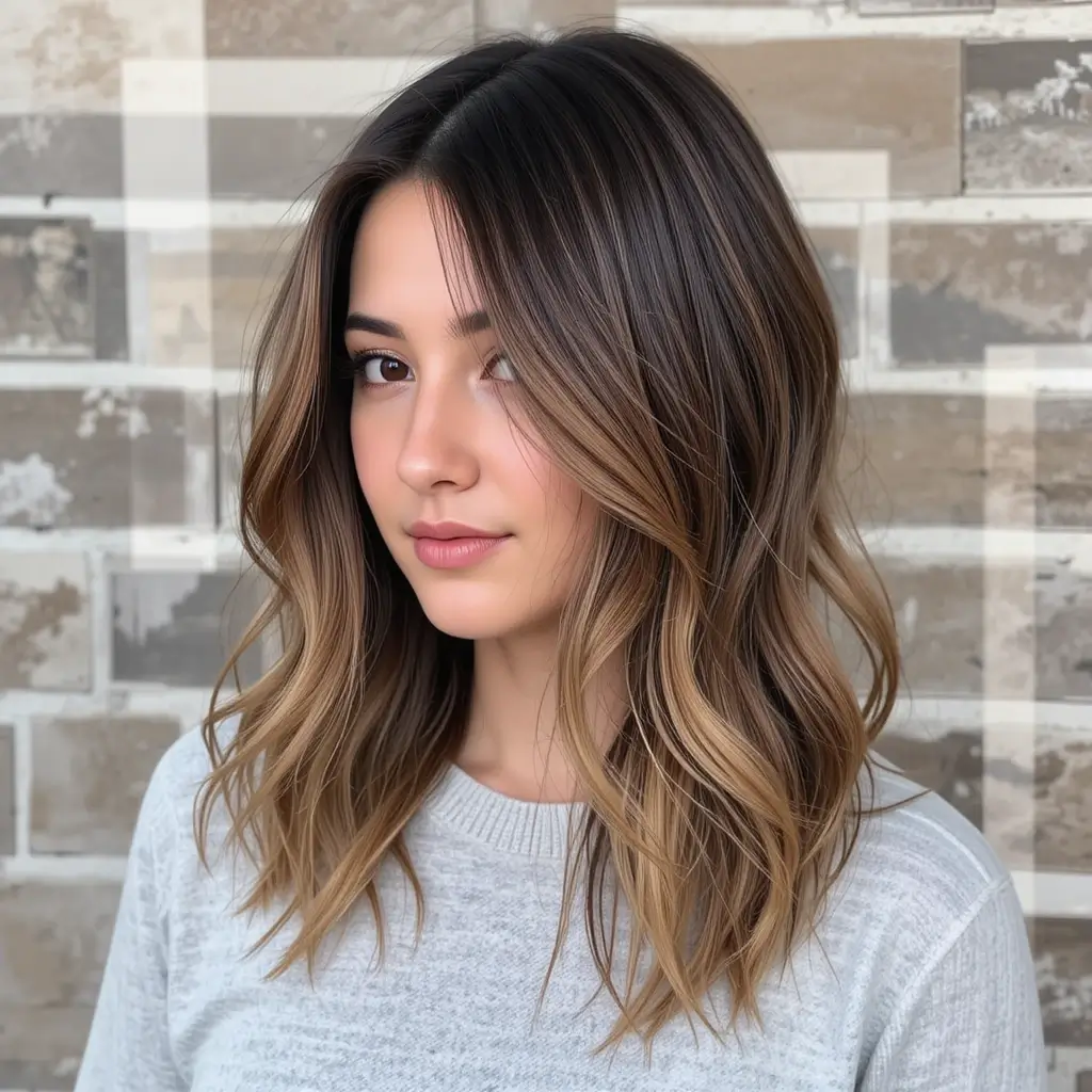 Layered Shoulder Cut with Ombre