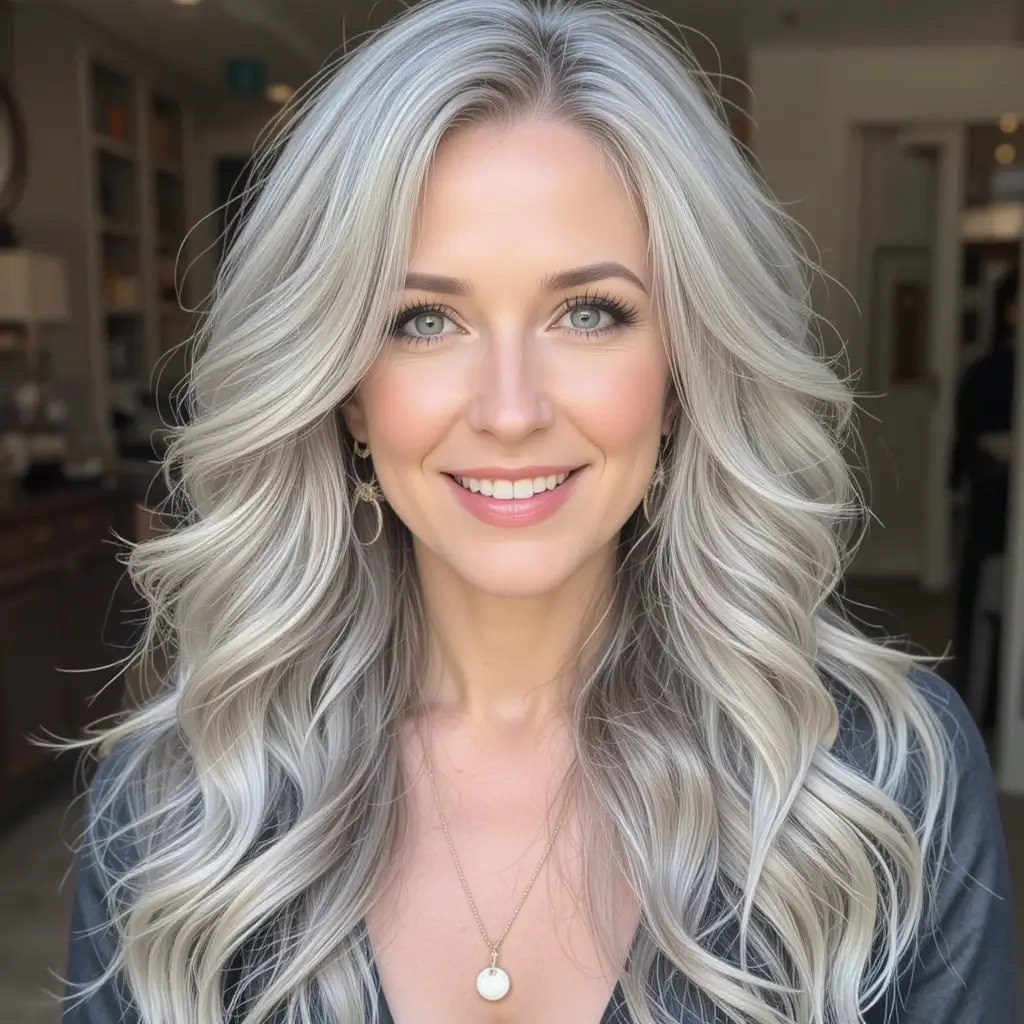 Long Hair with Layered Waves