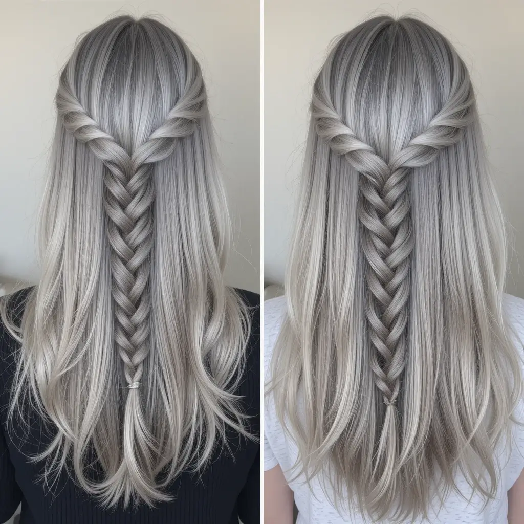 Long Hair with Side Braid