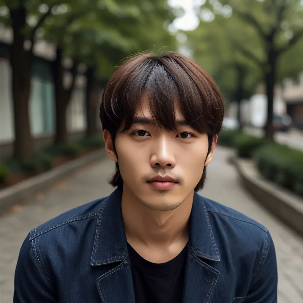 Long Hair with Soft Bangs