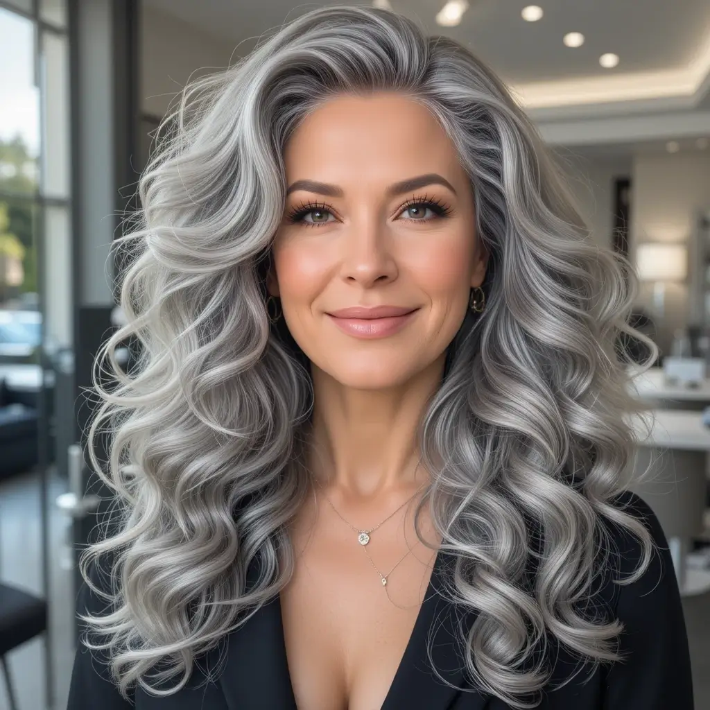 Long Hair with Voluminous Curls