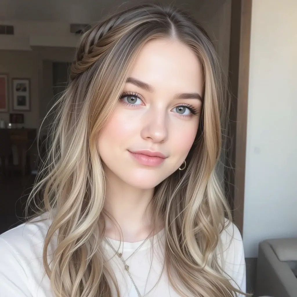 Long Layered Hair with Loose Braids