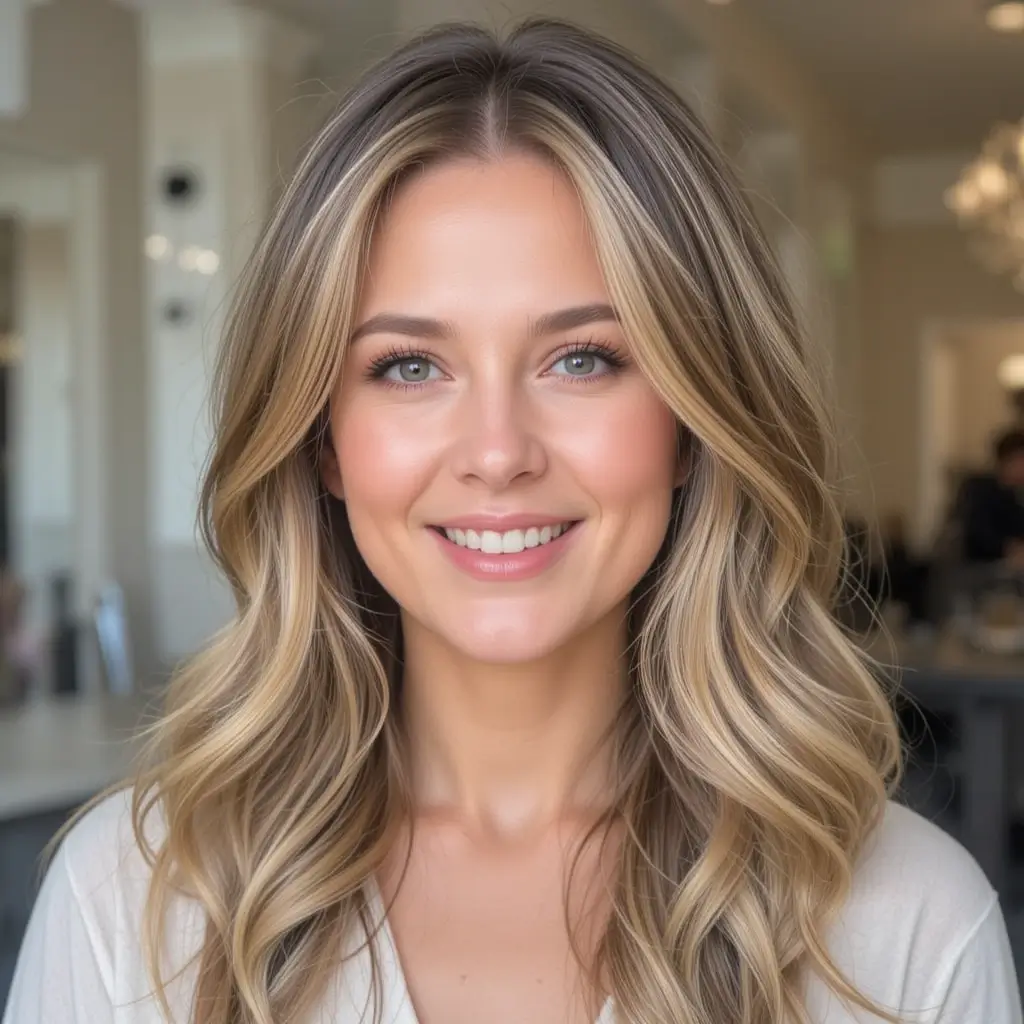 Long Layers with Face-Framing Highlights