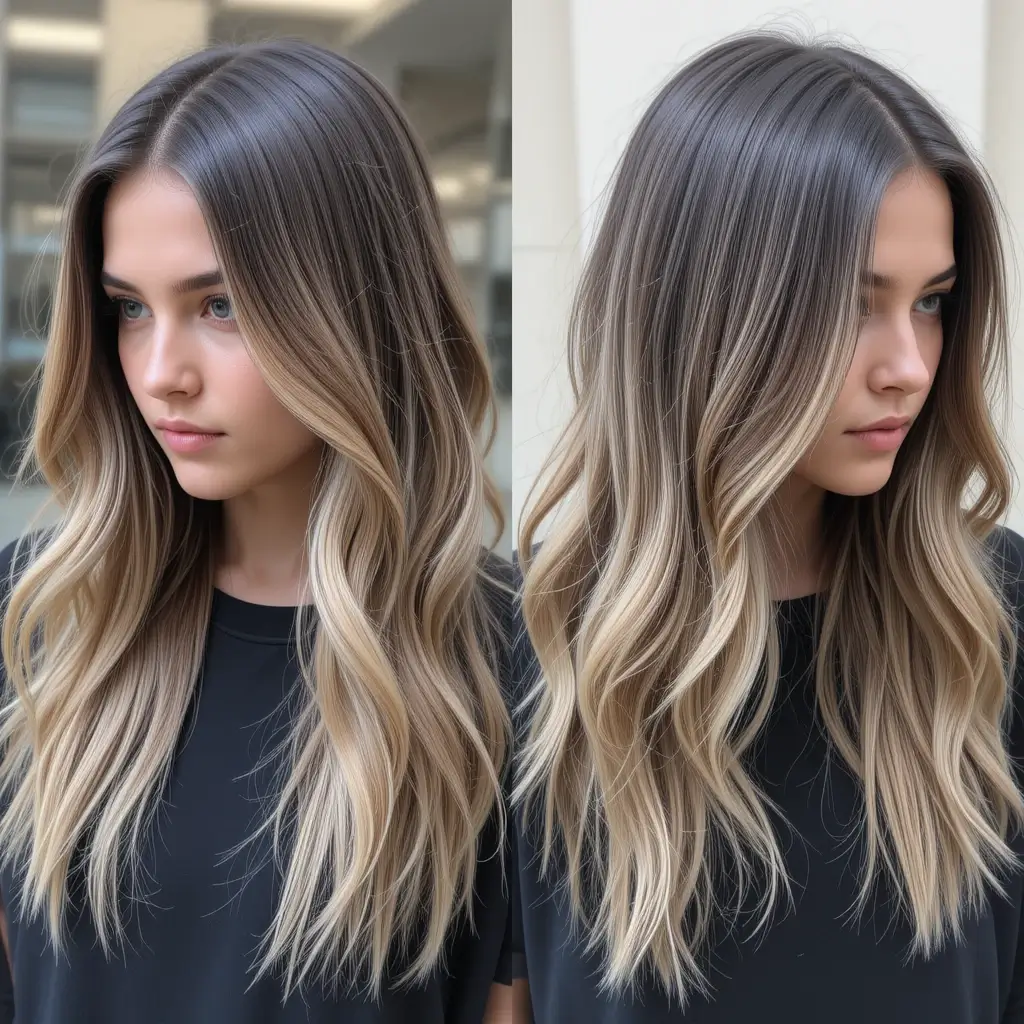 . Long Layers with Highlighted Roots