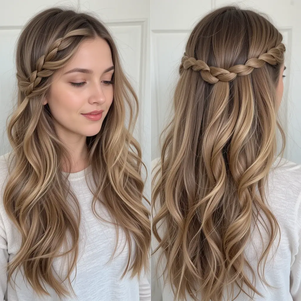 Long Layers with Sleek Low Ponytail