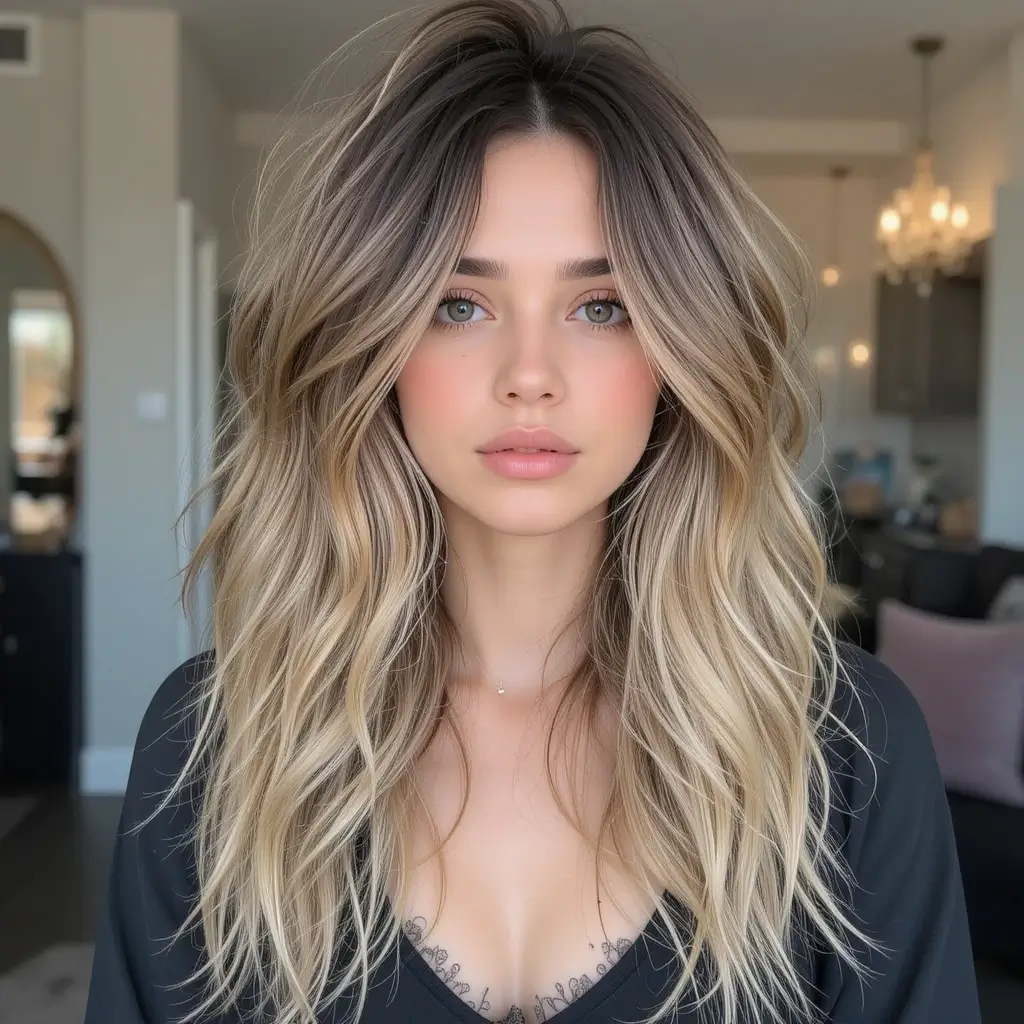 Long Layers with Tousled Texture