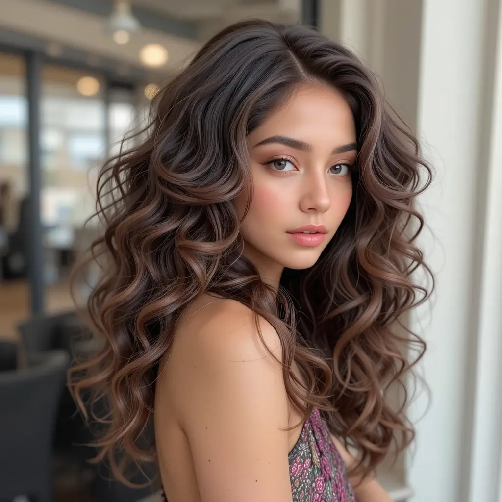 Long Layers with Voluminous Curls
