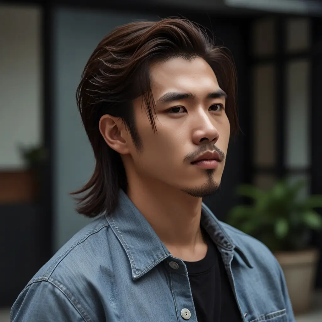 Long Mullet with Tapered Sides