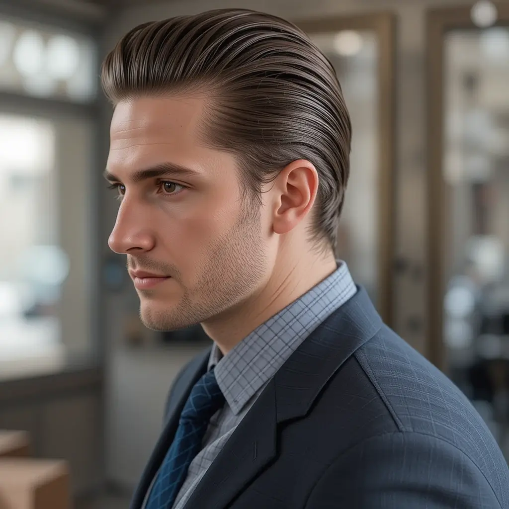Long Slicked Back Hair