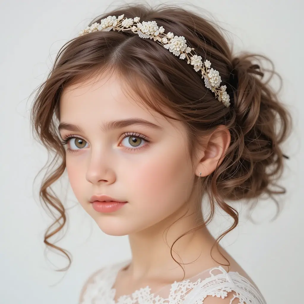 Loose Curls with a Delicate Headband