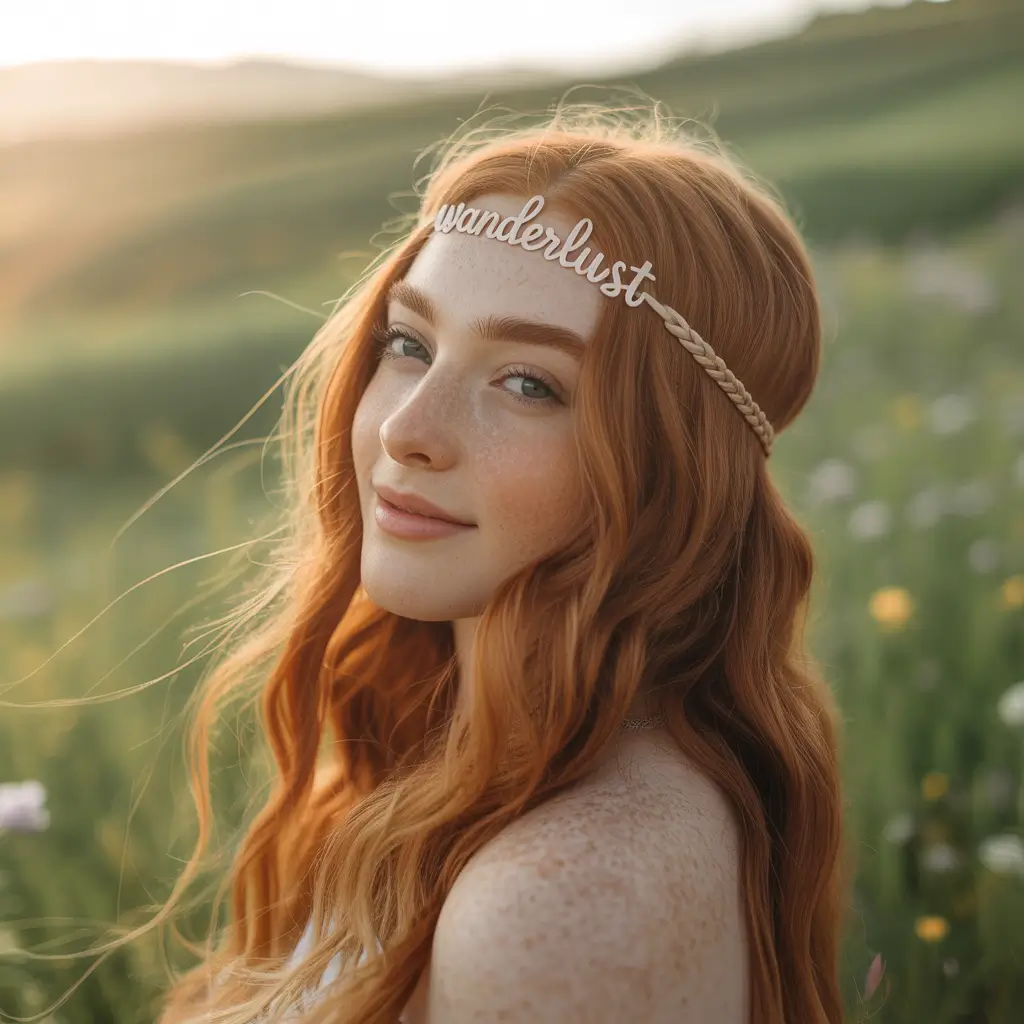  Loose Waves with Braided Headband