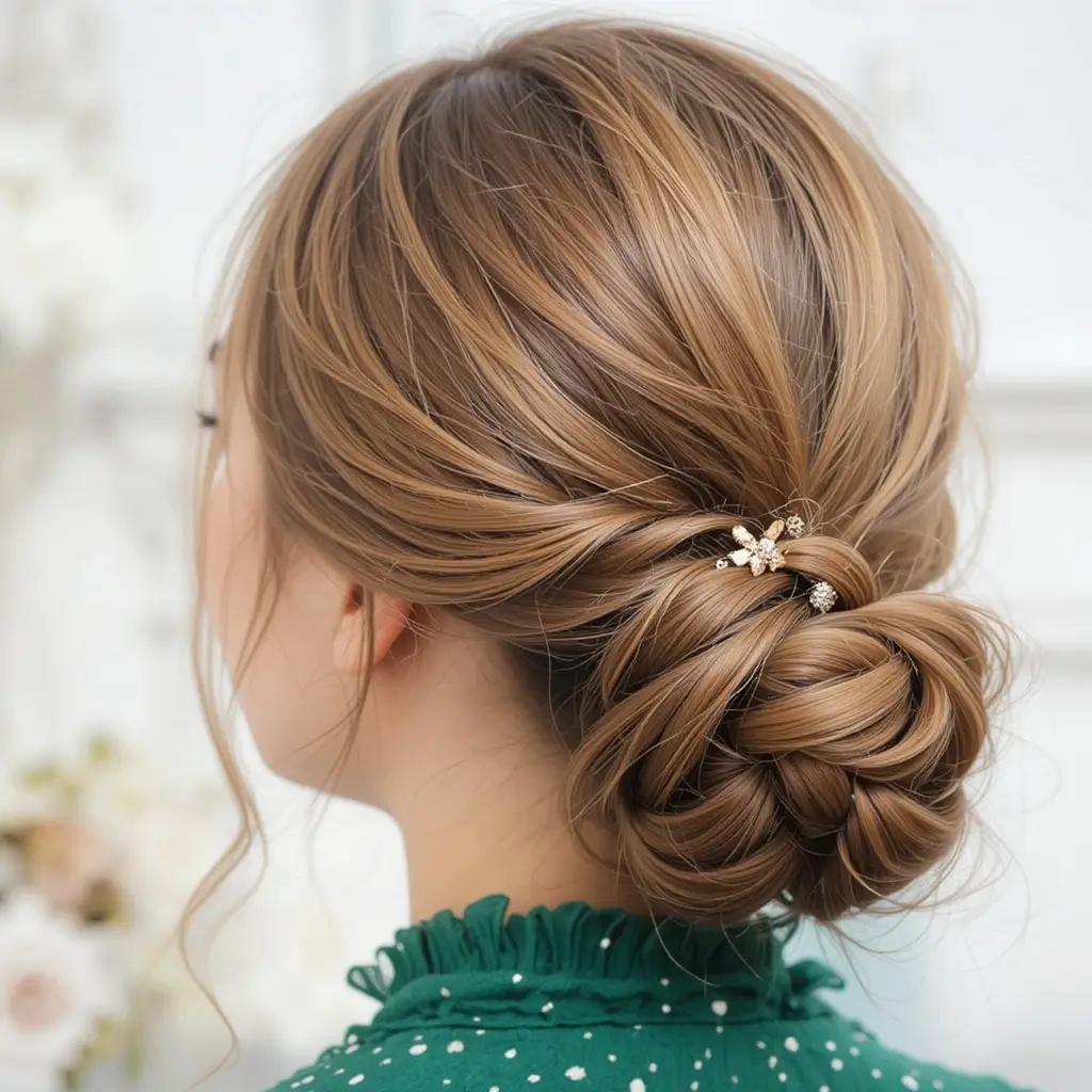 Low Braided Bun