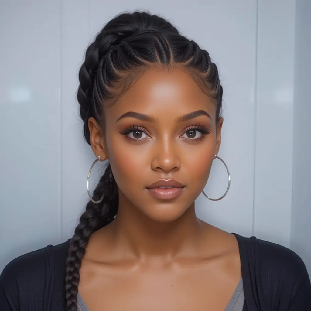 Low Braided Ponytail