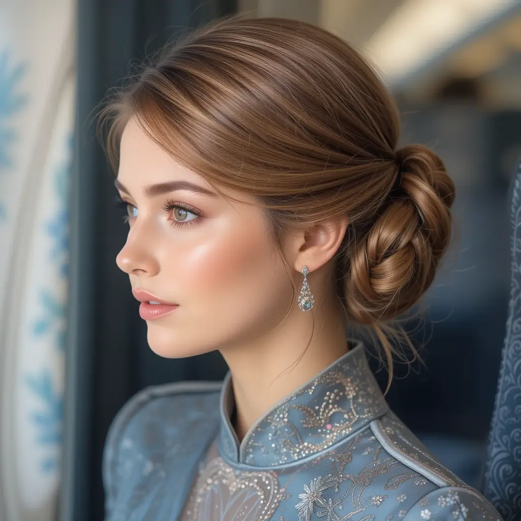 Low Side Bun with Twist