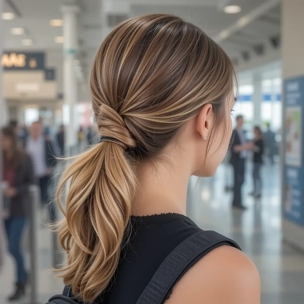 Low Twisted Ponytail