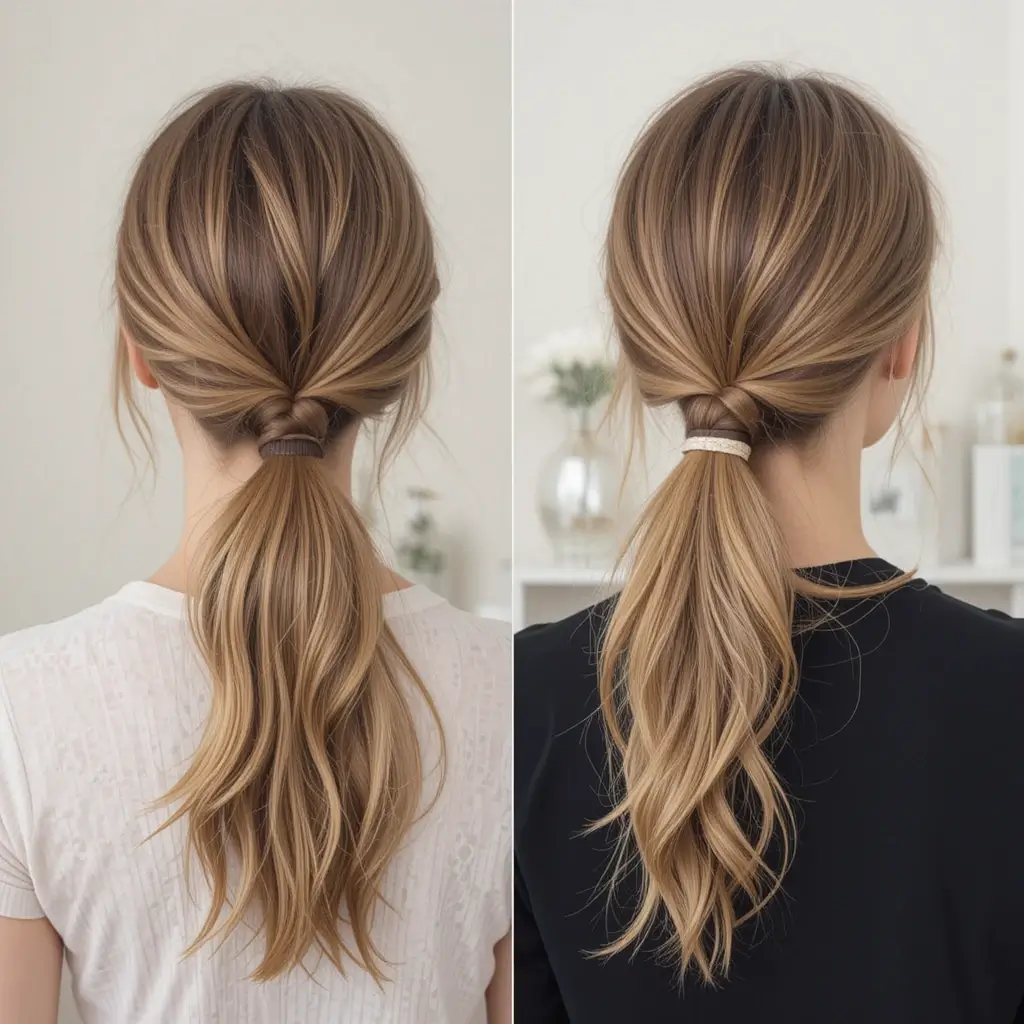 Low Twisted Ponytail