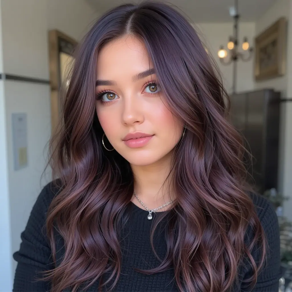 Mahogany Brown with Plum Undertones