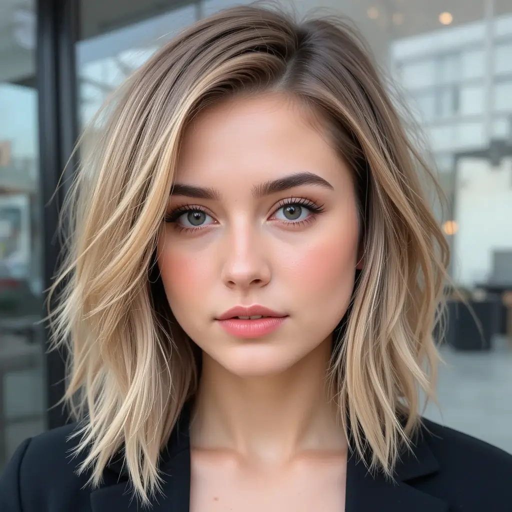 Medium Cut with Jagged Layers