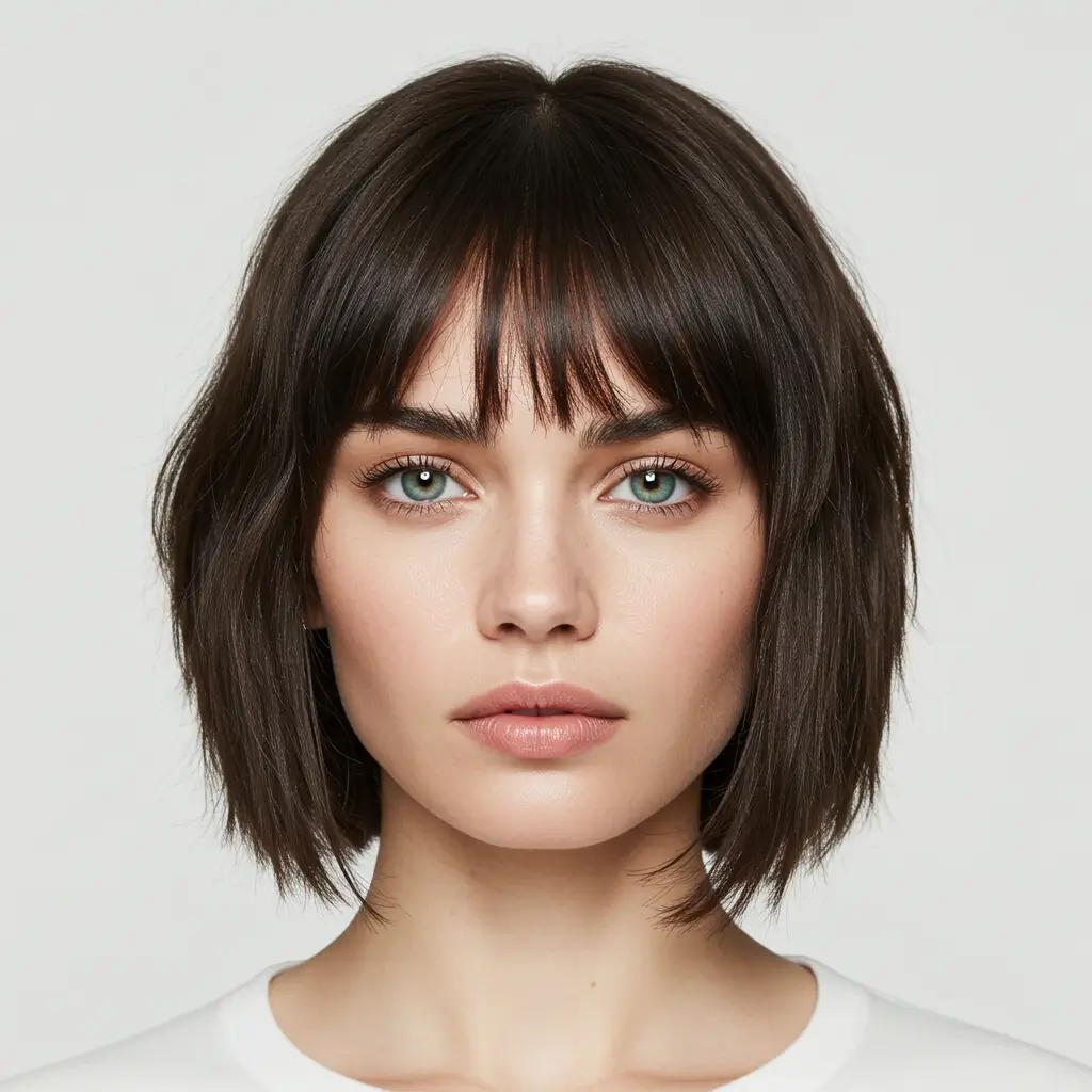Medium Hair with Micro Bangs