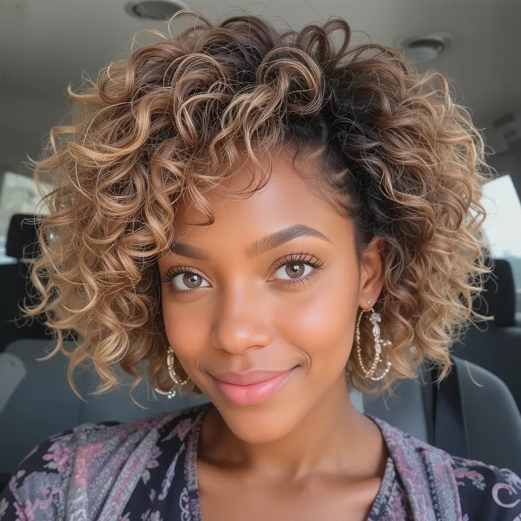 Medium Length Curly Bob