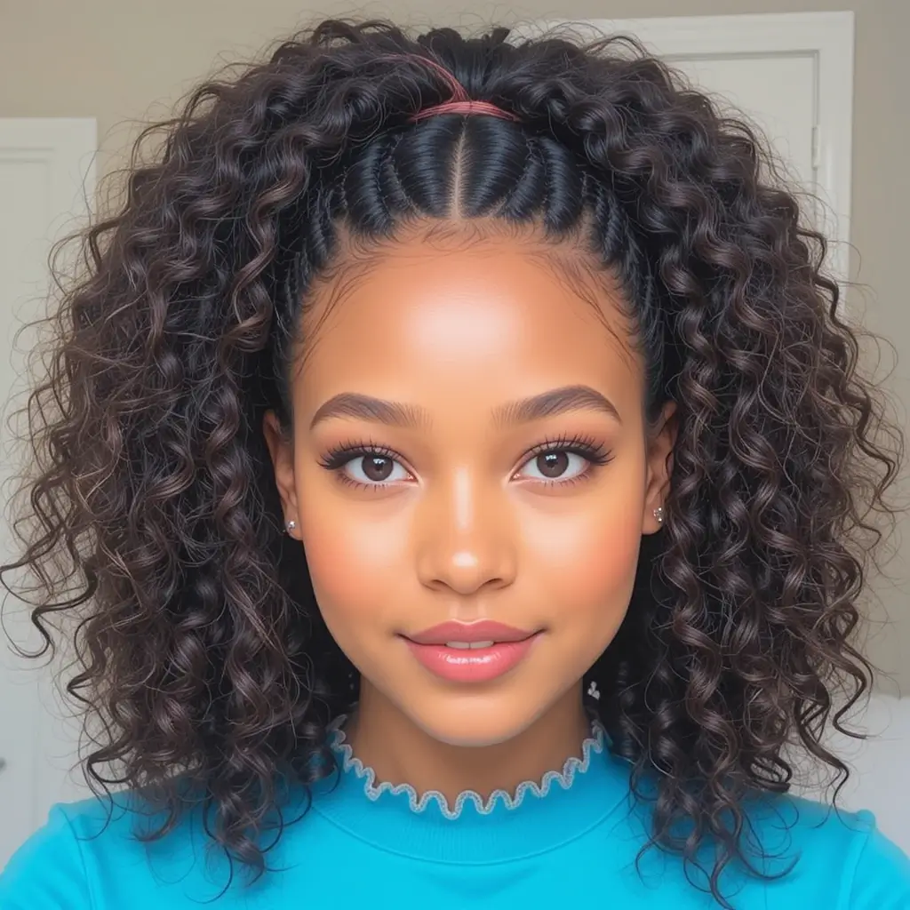 Medium Length Curly Ponytail