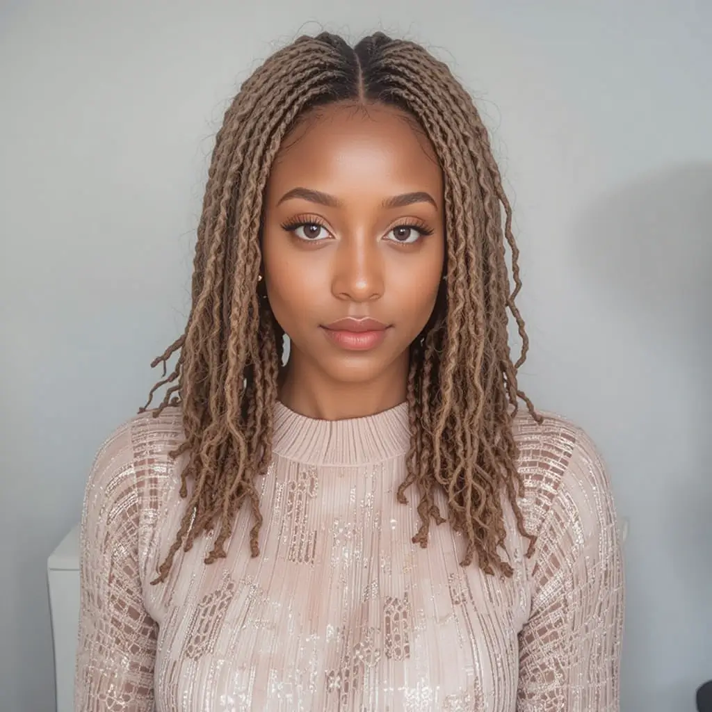 Medium Length Faux Locs