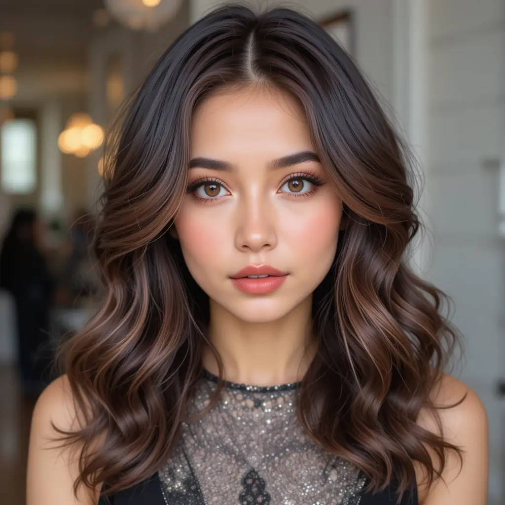 Medium Length Hair with Voluminous Roots