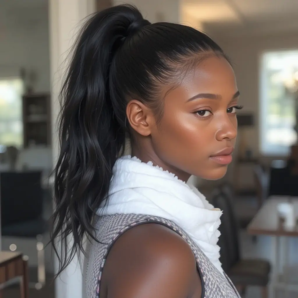 Medium Length High Ponytail