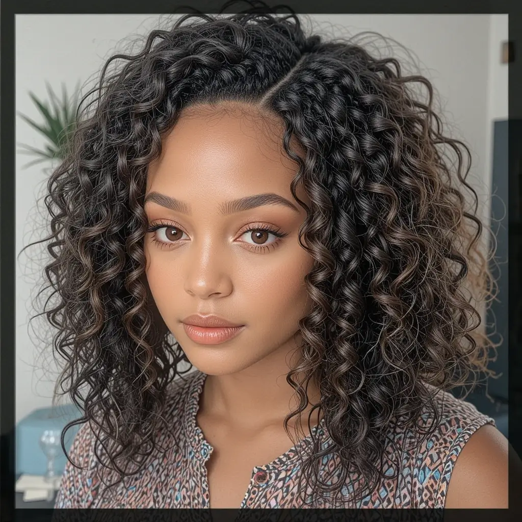 Medium Length Natural Hair with Twists
