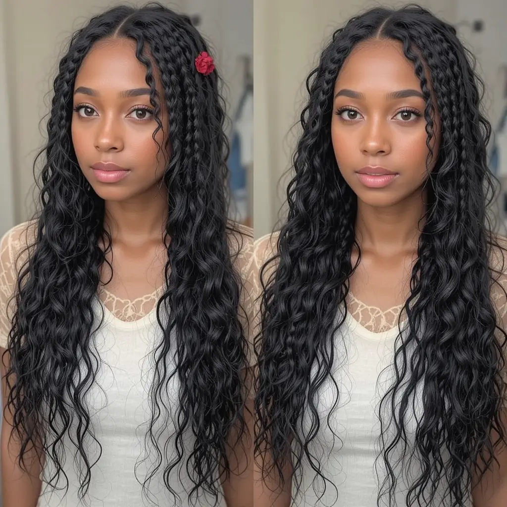 Medium Length Protective Crochet Braids