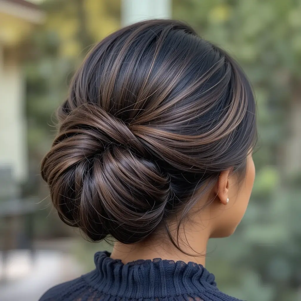 Medium Length Twisted Updo