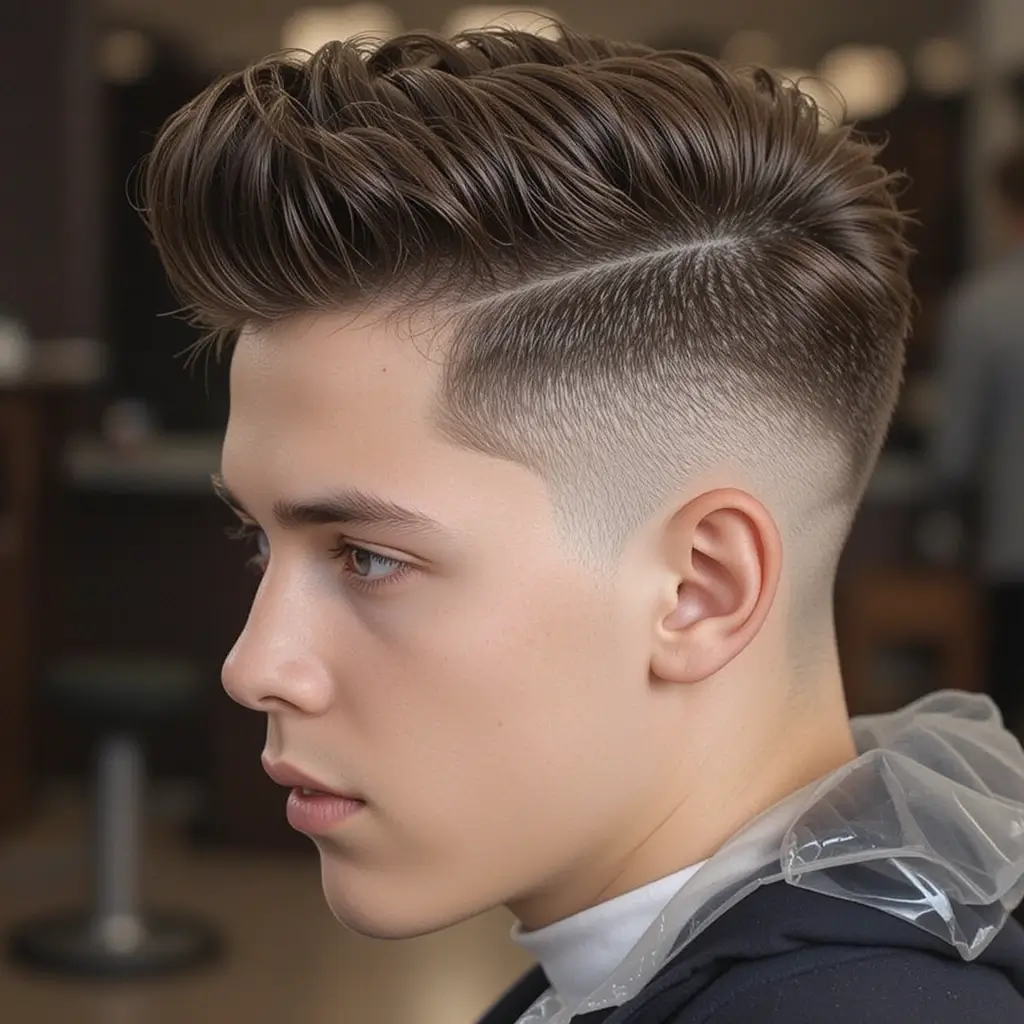 Medium Pompadour Fade