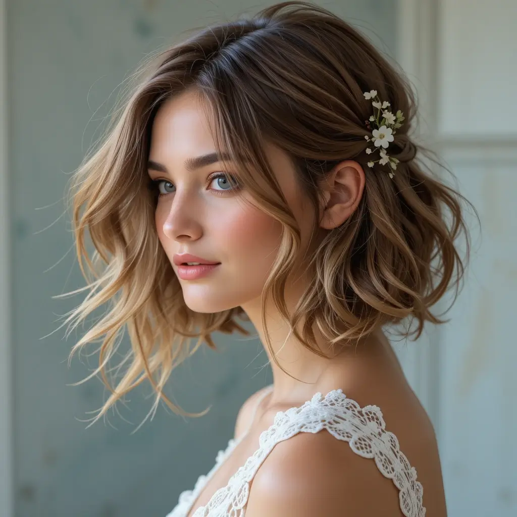 Messy Bob with Soft Curls
