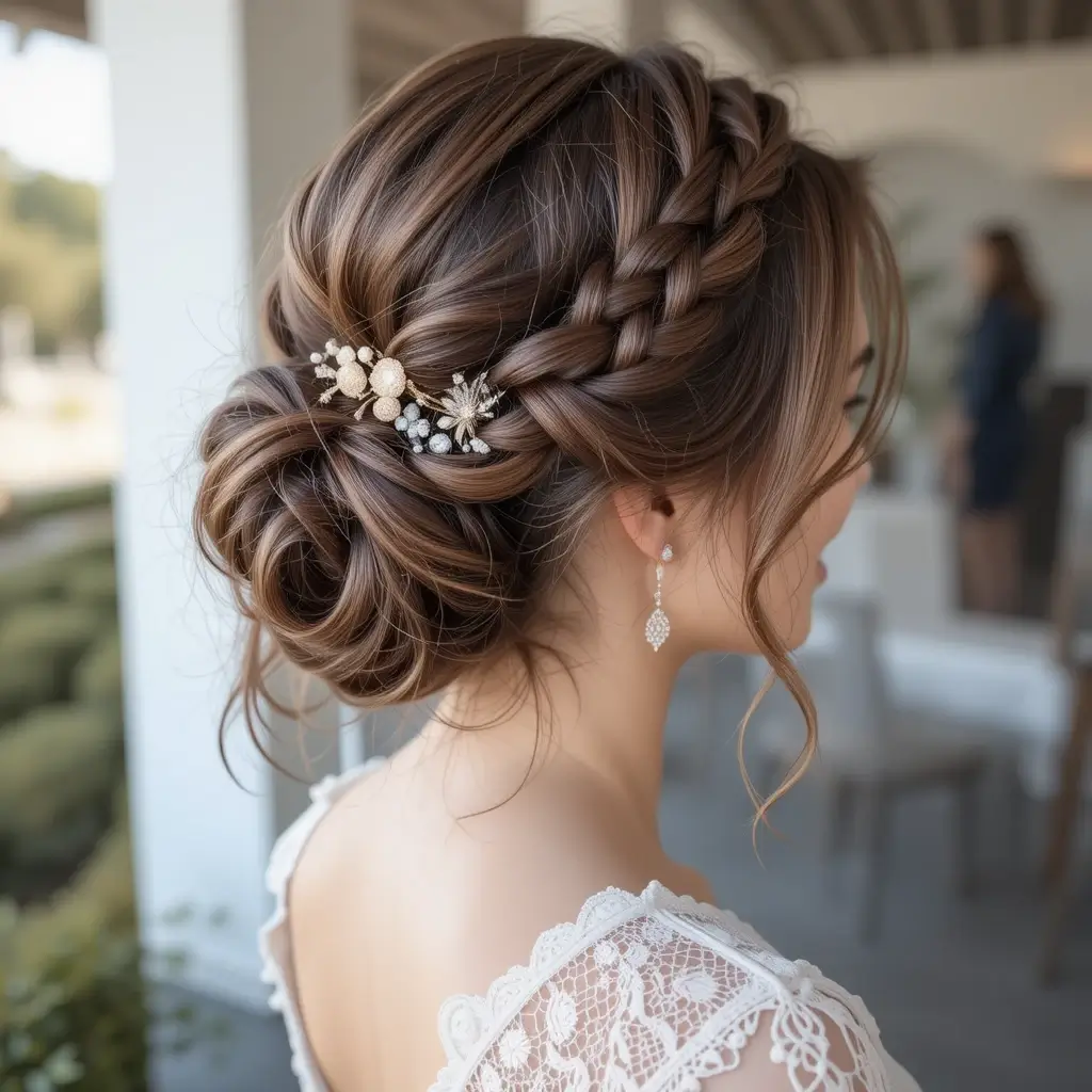 Messy Braided Updo