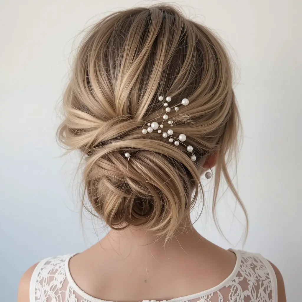 Messy Bun with Face-Framing Pieces