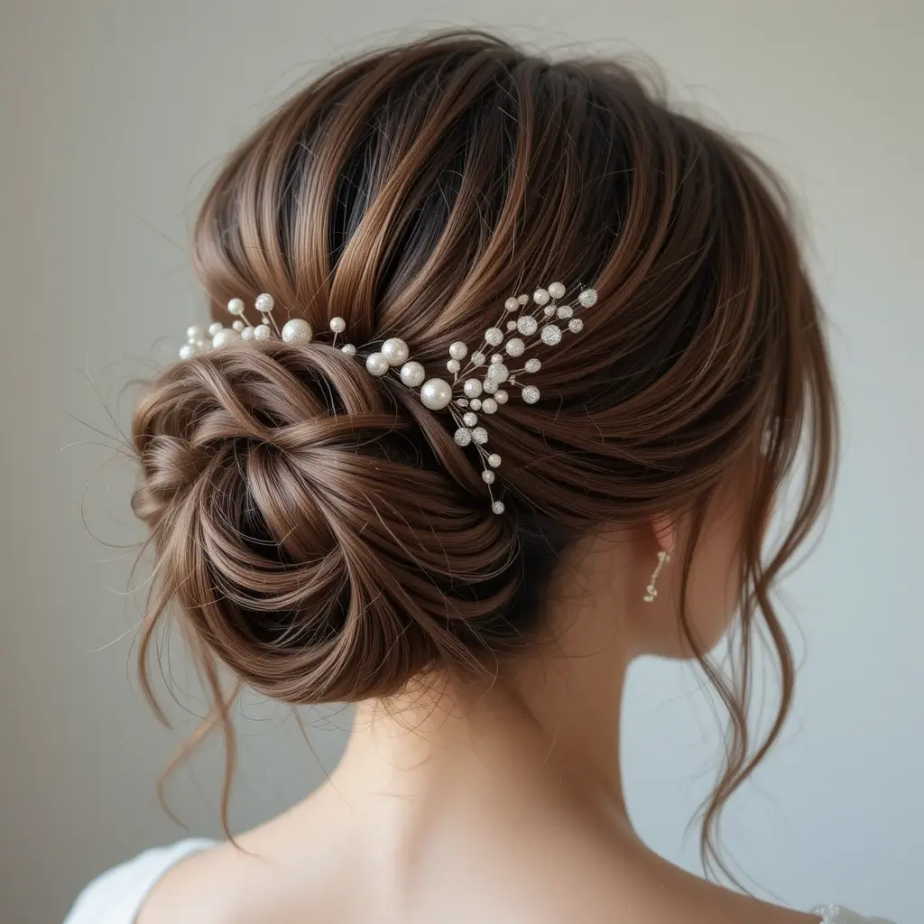 Messy Bun with Hair Pins